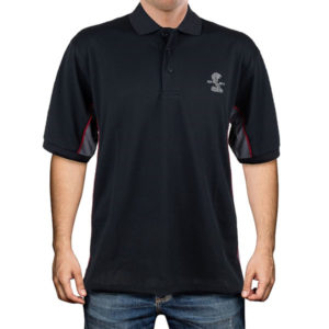 Shelby Snake Mesh Black Polo