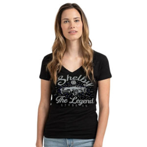 Ladies 60th Shelby Legend Lives On V-neck T-Shirt